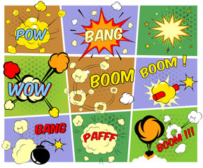 Mockups of comic book speech bubbles