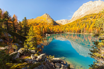 lago in ambiente autunnale