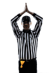 american football referee gestures safety silhouette