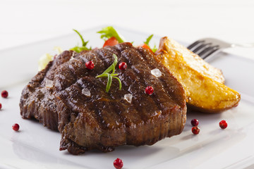 Grilled beef steak