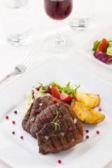 Grilled beef steak