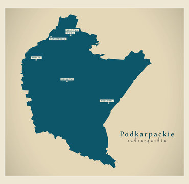 Modern Map - Podkarpackie PL