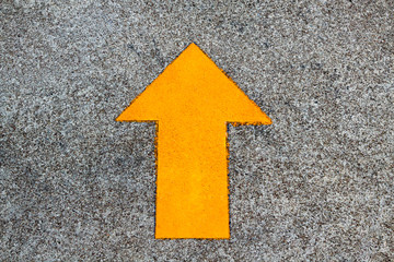 The Forwarded arrow on the road