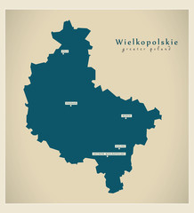 Modern Map - Wielkopolskie PL