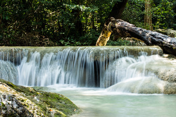 Deep forest waterfall in Thailand.