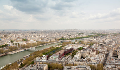 Fototapeta premium Aerial view of Paris