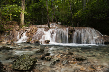 Details of Beusnita stream in Beusnita Natural Park