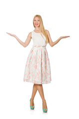 Naklejka premium Woman isolated on the white background