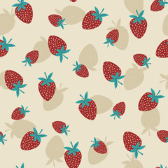Pattern with a strawberry - Illustration
