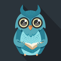 Owl with book