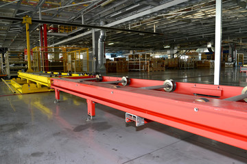 The conveyor line in assembly shop of automobile plant