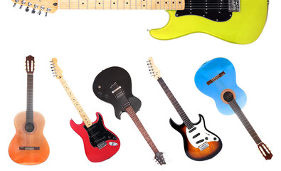 Fototapeta premium Collage of modern guitar