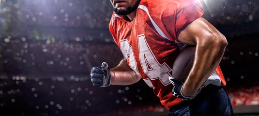 Tuinposter American football sportsman player in stadium © 103tnn