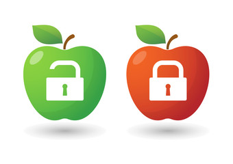 Apple icon set with lockpads