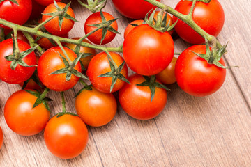 Fresh Red Cherry Tomatoes On Table
