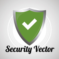 shield security sistem for web or computer vector over gray colo