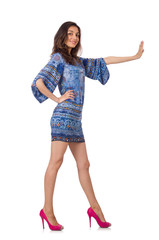 Woman isolated on the white background