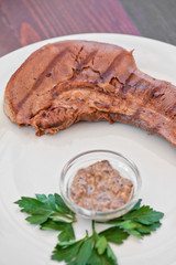 Boiled beef tongue