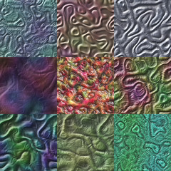 Set of organics seamless generated textures