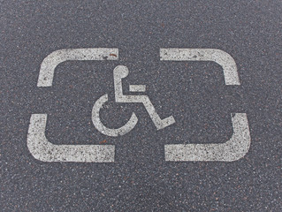 Parking sign for disabled