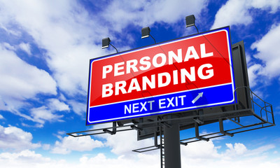 Personal Branding on Red Billboard.