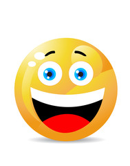 Smiley on white