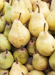 Sweet pears in big market
