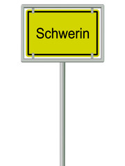 Schwerin - Ortsschild