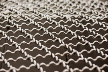 the steel grid background