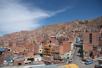 Fototapeta na wymiar La Paz mountain view, Andes, Bolivia, South America