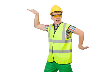 Industrial worker isolated on the white background