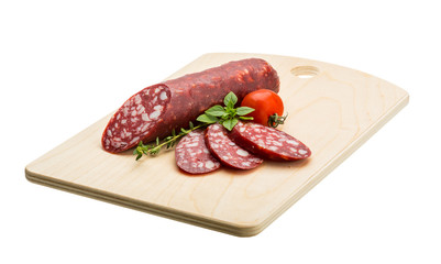 Salami sausages