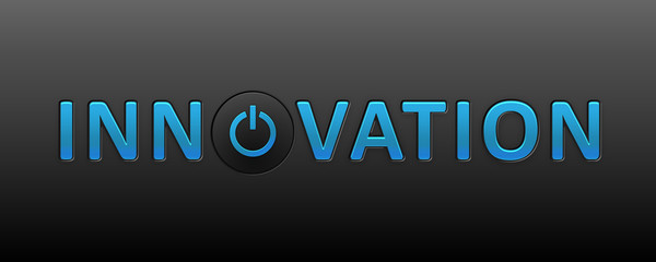INNOVATION Glowing Text (creativity ideas business successful)