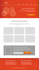Responsive graphic web template