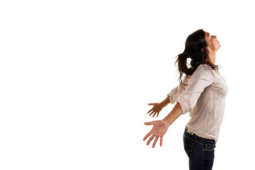 Frau mit Lebensfreude