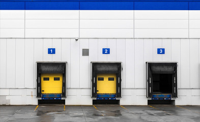 Loading dock at a warehouse