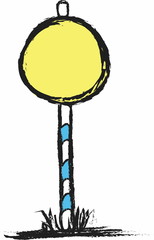doodle blank traffic sign