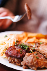 meat with vegetables