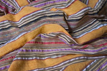 Indian traditional striped fabric called sirsaker