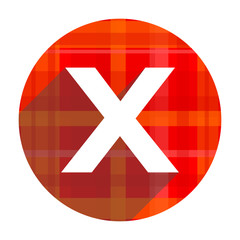 Fototapeta premium cancel red flat icon isolated