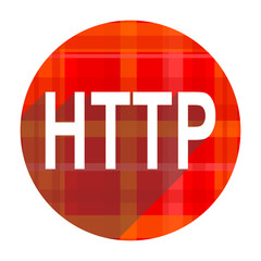 http red flat icon isolated