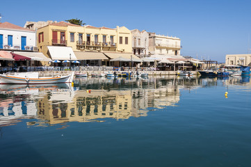 Old Venetian Harbor in Rethymno on Crete
