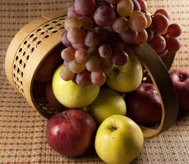 apples and grapes