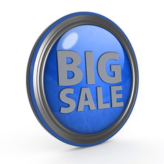 Big sale circular icon on white background