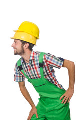 Industrial worker isolated on the white background
