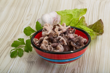 Boiled octopus