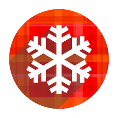 Obraz premium snow red flat icon isolated