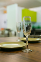 Glass, plate, table