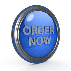 Order now circular icon on white background