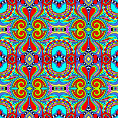 seamless geometry vintage pattern, ethnic style ornamental backg